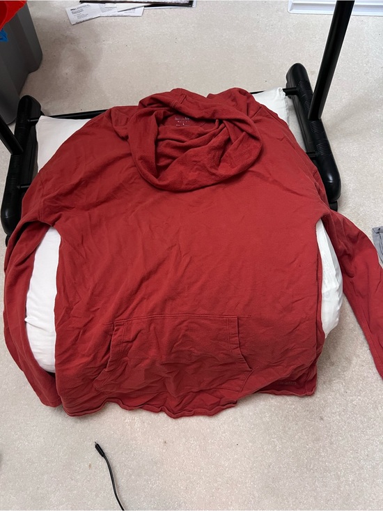 Calvin Klein Tops - Calvin Klein Red Cowl-Neck Pullover Hoodie